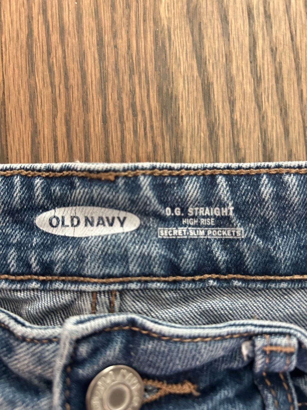 Old Navy Faded Blue High-Rise Straight Jeans